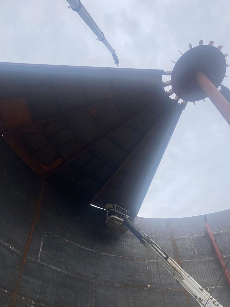 Монтаж РВС-3000м3 в Астраханской области по этапу кровли