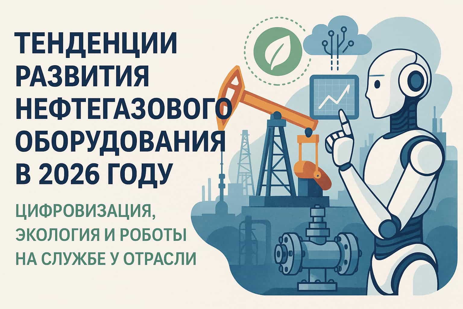 Тенденции развития нефтегазового оборудования в 2026 году: Цифровизация, экология и роботы на службе у отрасли